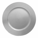 Prato Sousplat Prata Cromado Plissado - 33 cm - Ela Decora