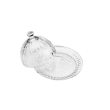 Queijeira De Cristal De Chumbo Com Tampa Renaissance - 20 cm - Ela Decora
