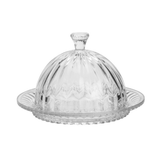 Queijeira De Cristal De Chumbo Com Tampa Renaissance - 20 cm - Ela Decora