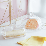 Queijeira de Cristal de Chumbo Tampa Coração 19,5 cm - Ela Decora