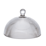 Queijeira de Vidro com Borda Dourada Garffiato 20cm - Ela Decora