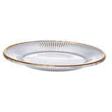 Queijeira de Vidro com Borda Dourada Garffiato 20cm - Ela Decora