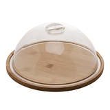 Queijeira em Bambu com Tampa de Plástico 23,5cm - Ela Decora