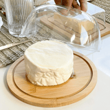 Queijeira Porta Queijo de Bambu com Tampa 20,5cm - Ela Decora