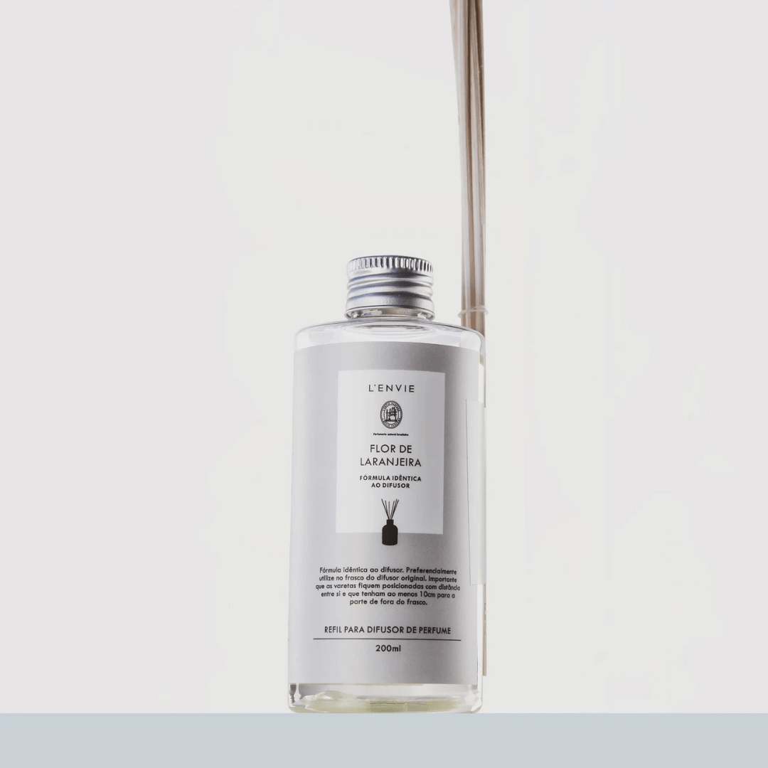 Refil Difusor de Perfume Flor de Laranjeira 200ml L'envie - Ela Decora