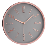 Relogio De Parede Cinza E Rose Gold 30 x 4 cm - Ela Decora