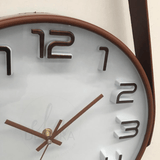 Relógio de Parede com Alça Bronze e Caramelo - Ela Decora