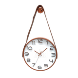 Relógio de Parede com Alça Bronze e Caramelo - Ela Decora