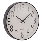 Relógio de Parede em Plástico Quartz Branco e Preto 30,5cm - Ela Decora