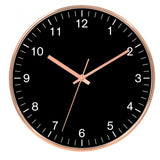 Relógio de Parede Preto e Rose Gold 30cm - Ela Decora