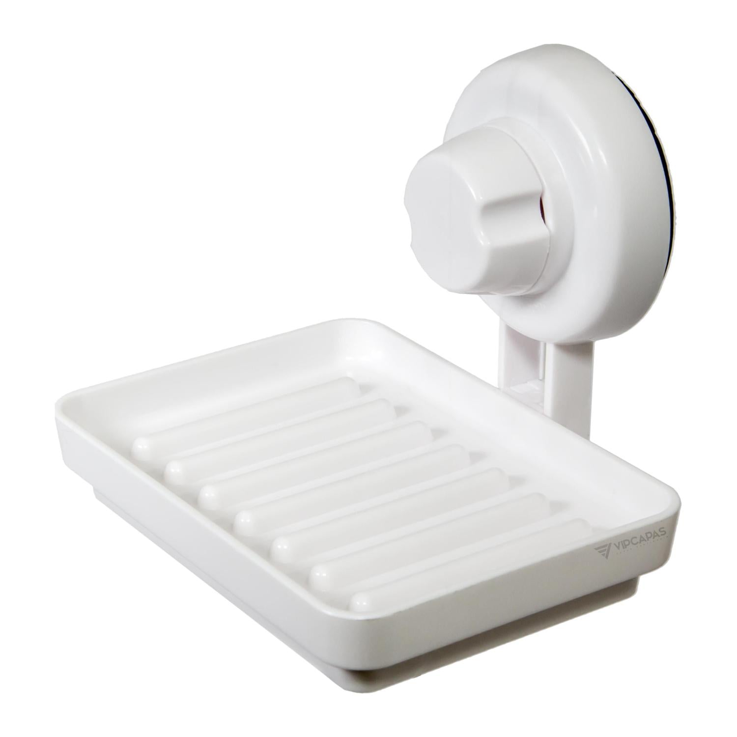 Saboneteira Branca com Ventosa - Ela Decora