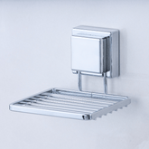 Saboneteira com Ventosa 12cm Aço Cromado - Ela Decora