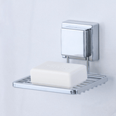 Saboneteira com Ventosa 12cm Aço Cromado - Ela Decora