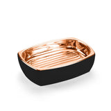 Saboneteira de Bancada Lavabo Linha Conceito Preta e Rose Gold - Ela Decora