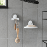 Saboneteira Fixação Adesivo Branca Linha Flex - Ela Decora