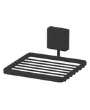 Saboneteira Fixação Parafuso 12cm x 10,5 cm x 6 cm Preto Fosco - Ela Decora