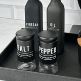 Saleiro e Pimenteiro Manhattan Preto 120ml 2 Peças - Ela Decora
