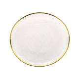 Sousplat Agate em Cristal de Chumbo com Borda Dourada - Ela Decora