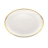 Sousplat Agate em Cristal de Chumbo com Borda Dourada - Ela Decora