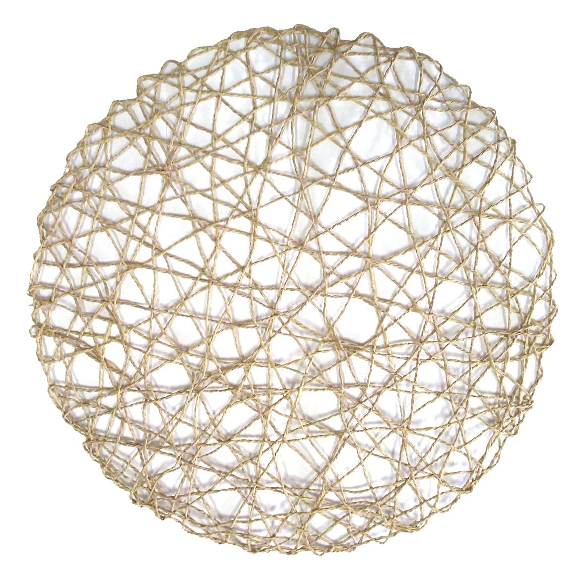 Sousplat de Fibra Natural Bege 38cm - Ela Decora