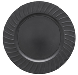 Sousplat Dórico Carvão Preto Fosco 33cm - Ela Decora