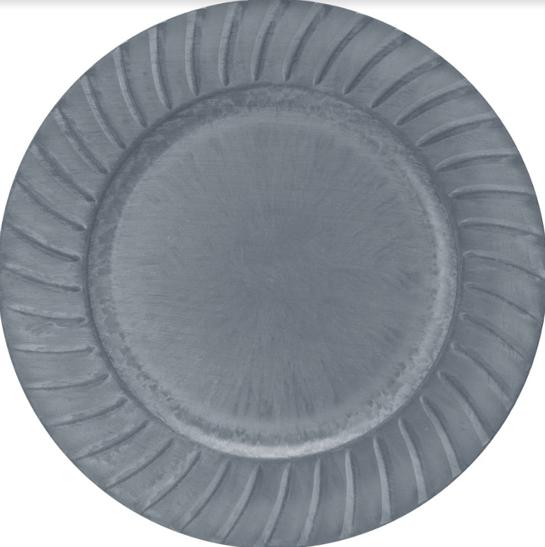 Sousplat Dórico Cinza Grafite 33cm - Ela Decora