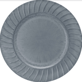 Sousplat Dórico Cinza Grafite 33cm - Ela Decora