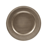 Sousplat Galles Dots Champagne Antique 33cm - Ela Decora