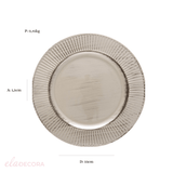 Sousplat Galles Radial Champagne Antique 33cm - Ela Decora
