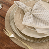 Sousplat Galles Radial Champagne Antique 33cm - Ela Decora