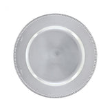 Sousplat Liso com Bolinhas Cromado 32,50cm - Ela Decora