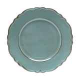 Sousplat Patinado De Plastico Moon Verde 33cm - Ela Decora