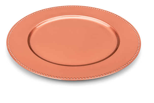 Sousplat Shine Rose Gold 33cm - Ela Decora