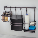 Suporte com Lixeira 2,5 Litros - Ônix e Preto - Ela Decora