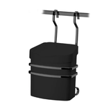 Suporte com Lixeira 2,5 Litros - Ônix e Preto - Ela Decora