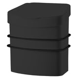 Suporte Com Lixeira De Fixacao Ventosa Preto Fosco 2,5 Litros - Ela Decora