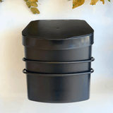 Suporte Com Lixeira De Fixacao Ventosa Preto Fosco 2,5 Litros - Ela Decora