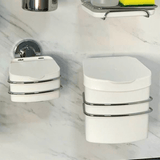 Suporte com Saleiro 500g Branco com Ventosa Cromado - Ela Decora