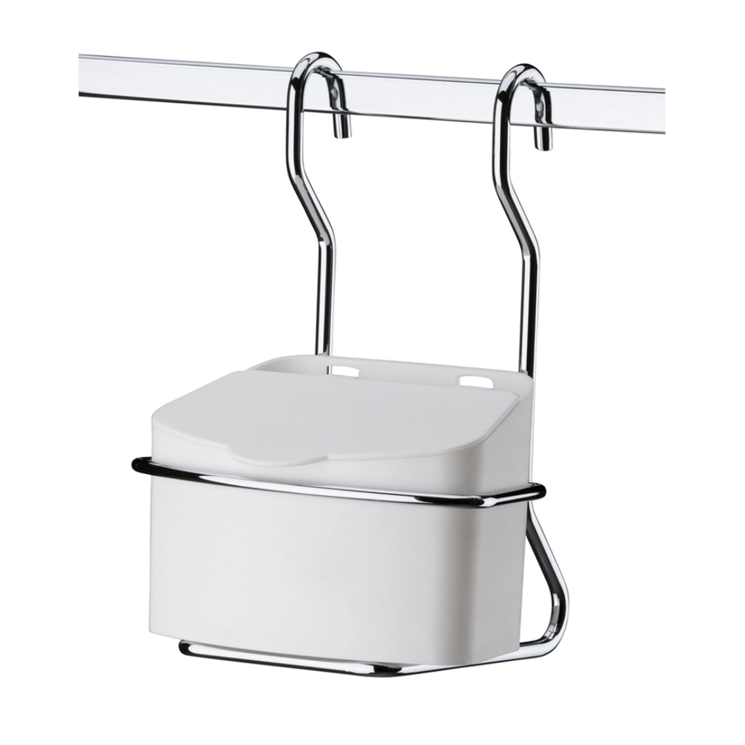 Suporte com Saleiro Plastico Branco - Ela Decora