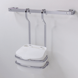 Suporte Cromado com Saleiro Branco 500g Para Barra - Ela Decora