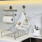 Suporte de Rolos Triplo para Papel Toalha/Alumínio/PVC com Ventosa Cromado - Ela Decora