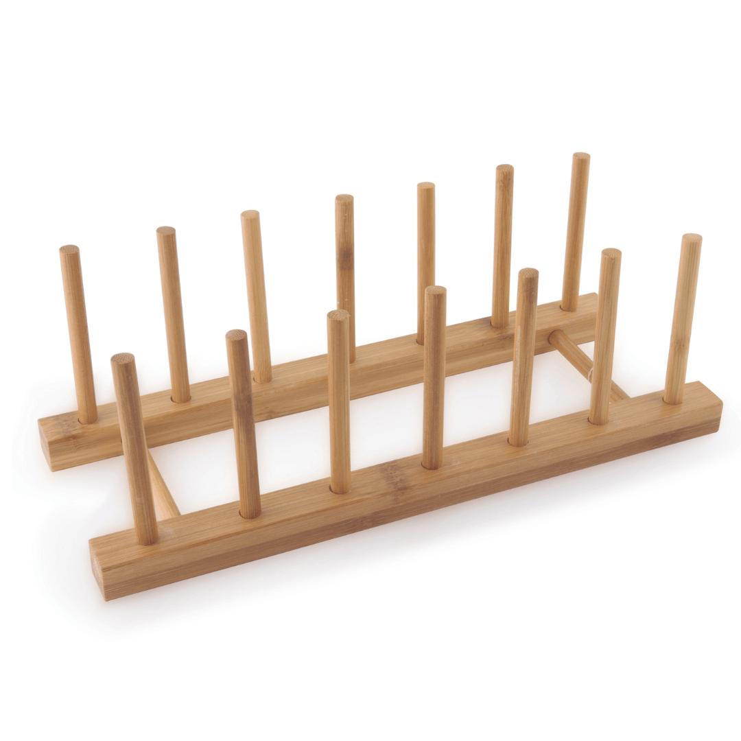 Suporte Escorredor de Pratos em Bambu Ecokitchen 29,5cm - Ela Decora