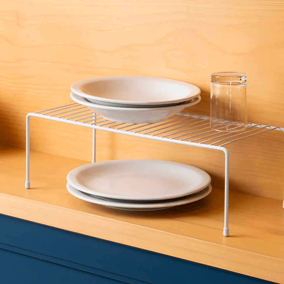 Suporte Organizador de Armário Grande 44,5cm Branco Design Moderno - Ela Decora