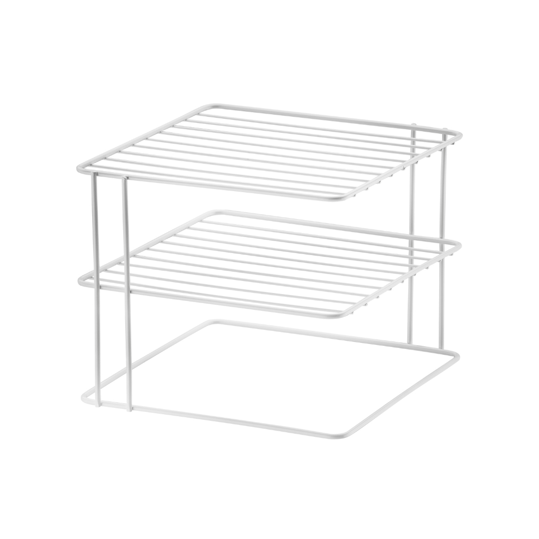 Suporte Organizador de Pratos 3 Níveis 26cm Branco Alta Resistência - Ela Decora