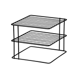 Suporte Organizador de Pratos 3 Níveis 26cm Preto Fosco Alta Resistência - Ela Decora