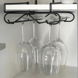 Suporte Organizador De Taças Para Armário De Encaixar Preto Fosco Black - Ela Decora