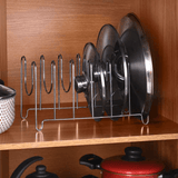 Suporte Organizador De Tampas De Apoiar Armário Cromado - Ela Decora