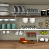 Suporte Organizador Retangular de Armário Médio 32,5cm Branco Alta Resistência - Ela Decora