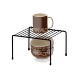 Suporte Organizador Retangular de Armário Pequeno 25cm Preto Fosco Alta Resistência - Ela Decora