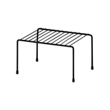 Suporte Organizador Retangular de Armário Pequeno 25cm Preto Fosco Alta Resistência - Ela Decora